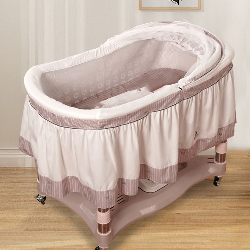 Modern Metal Rocking Oval Electric Crib Cradle for Baby Newborn