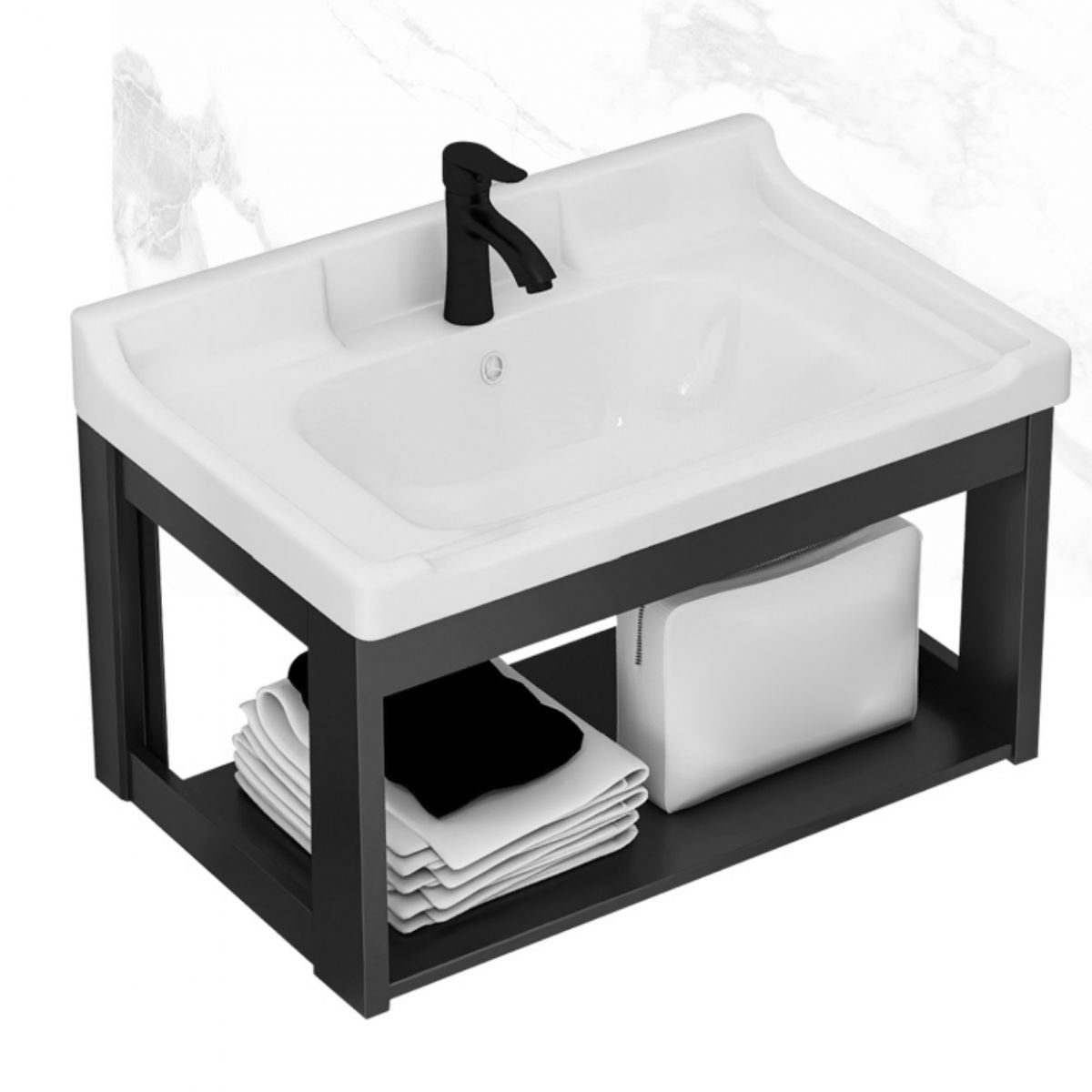 Modern Bathroom Vanity Cabinet Single Sink Space Saver Vanity