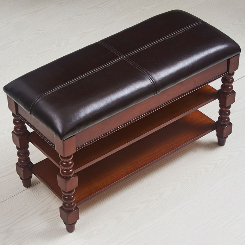 18.9" Wide Traditional Bench Cushioned Entryway and Bedroom Bench