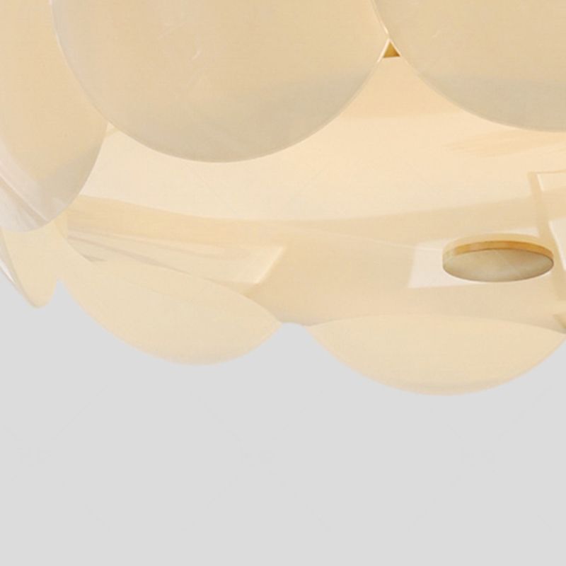 Modern White Glass Shade Ceiling Light Household Flush Mount for Bedroom