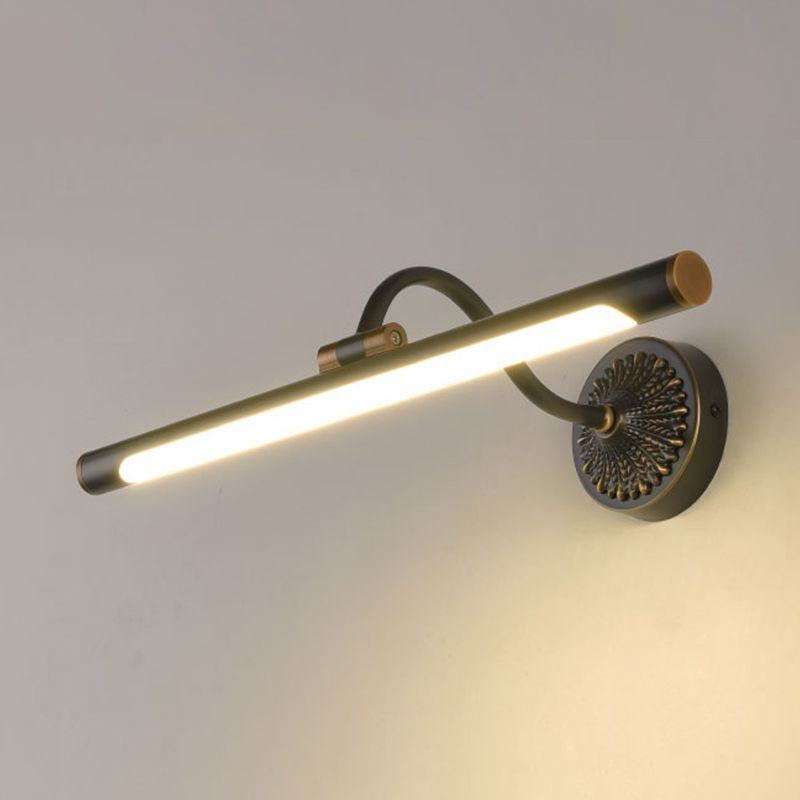 Linear Shape Metal Wall Light Modern 1 Light Mirror Wall Mounted Light