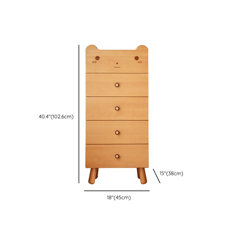 Solid Wood Kids Vertical Dresser Nordic kids Dressers with 3 Drawers