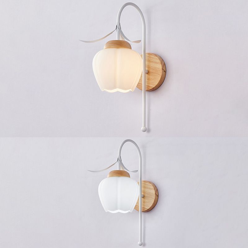 Nordic Wall Light Fixture Creative Wooden Wall Light Sconce for Bedroom