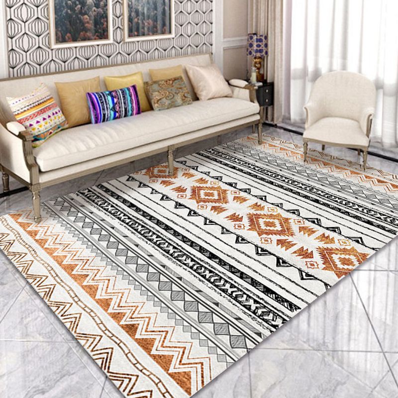 Light Color Home Decoration Carpet Retro Southwestern Print Area Rug Polyester with Washable Rug