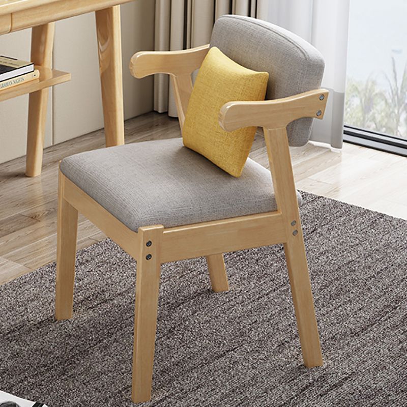 Contemporary No Arm Conference Chair Wood Chair with Legs for Office