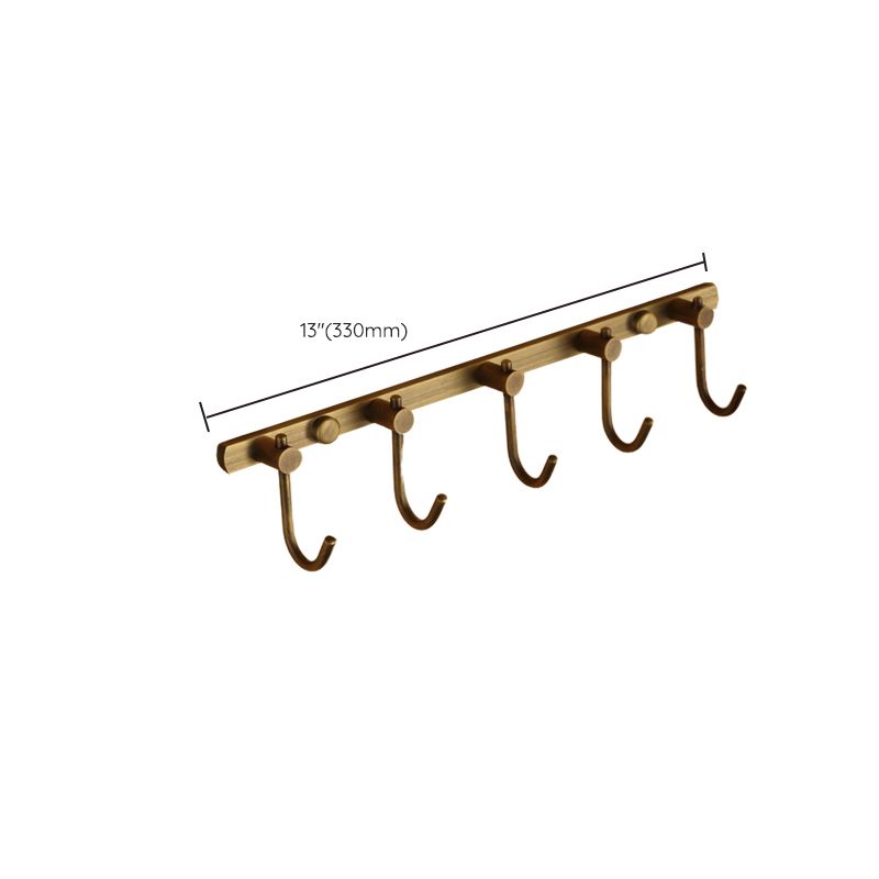 Distressed Brass Traditional Bathroom Set with Bath Shelf/Paper Holder & Towel Bar