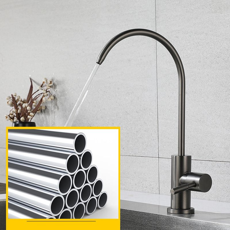 Pull Down 1-Hold Single Handle Kitchen Faucet High Arch Water Filler