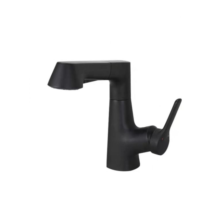 Modern Copper Vessel Faucet Lever Handles Retractable Low Arc Vessel Faucet