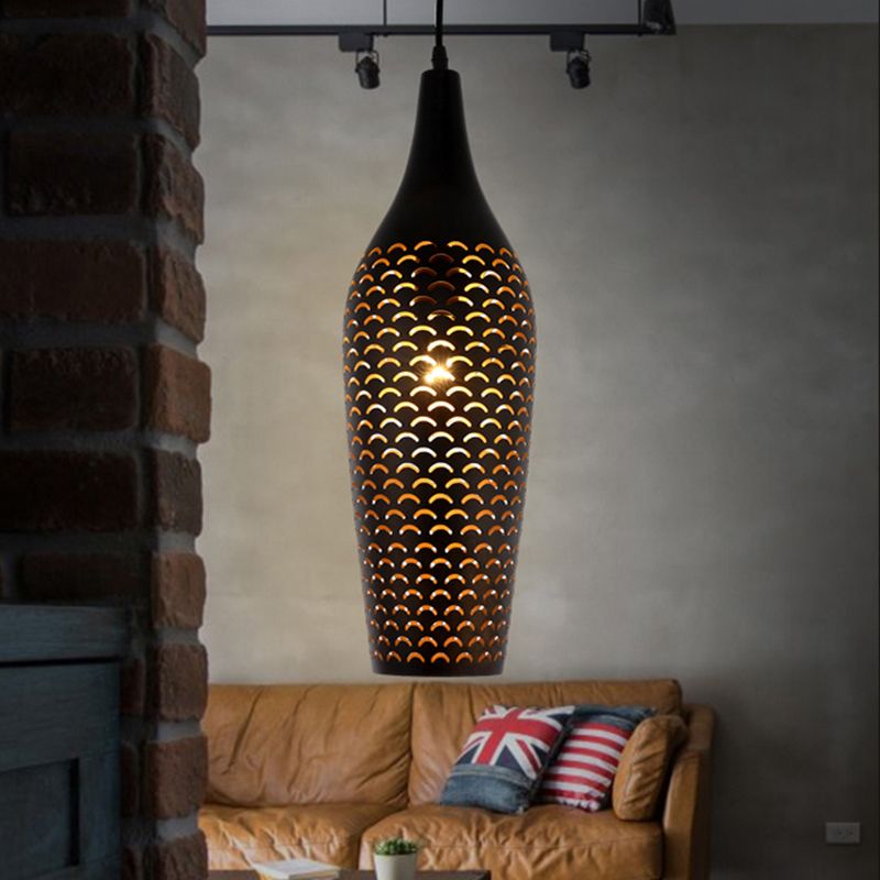 Glas Esszimmer Hängende Lampe Traditionelle Metall 1 Kopf Bronze Deckenheize Licht Licht