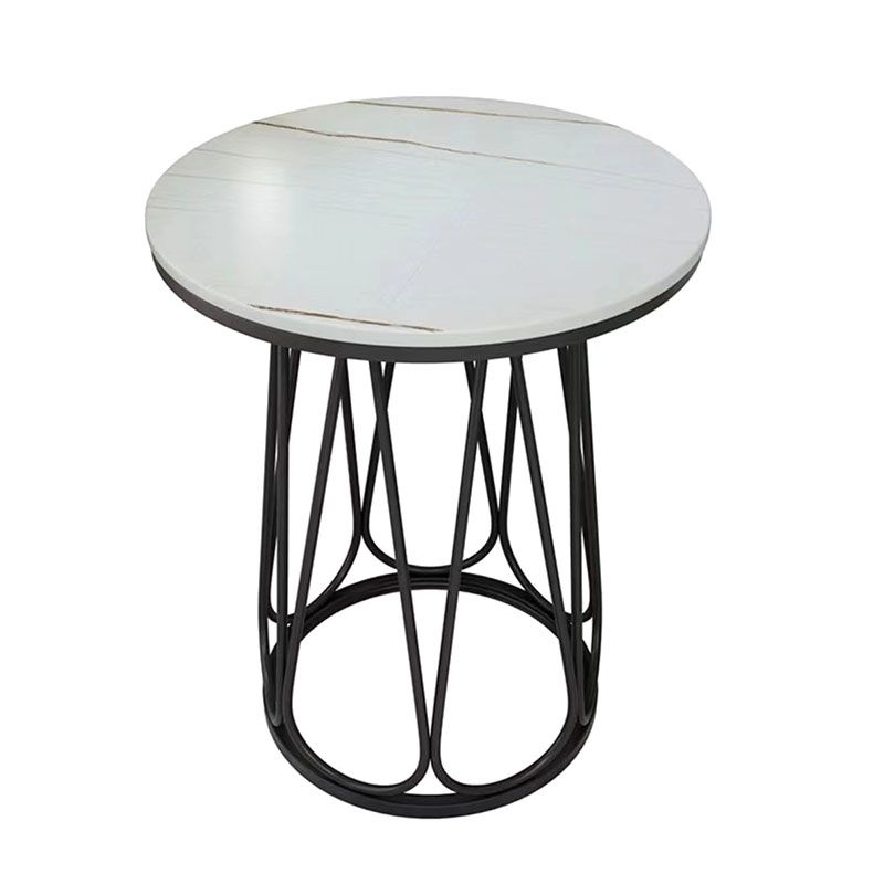 23.6" Tall Metal Frame Sled End Table Contemporary Side Table for Living Room