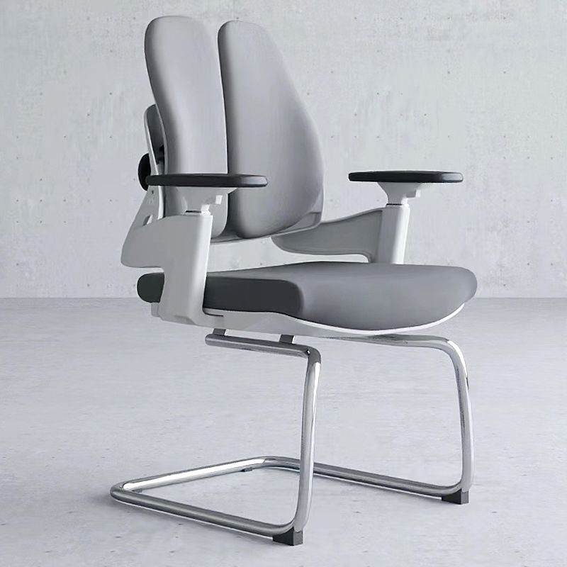 Modern Desk Chair Mesh Computer Chair Mid-Back Chair in Black/Gray