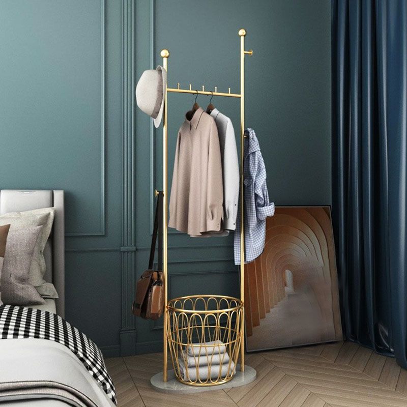 Gorgeous Coat Rack Designer Marble Bottom Metal Coat Rack with Storage