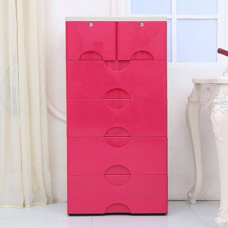 Modern Armoire Closet Plastic Bedroom Armoire - 22.83"L x 15.75"W x 44.88"H