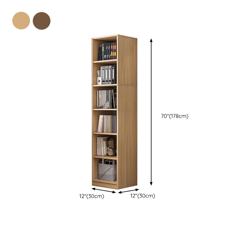 Modern Standard Bookshelf Engineered Wood Closed Back Bookcase