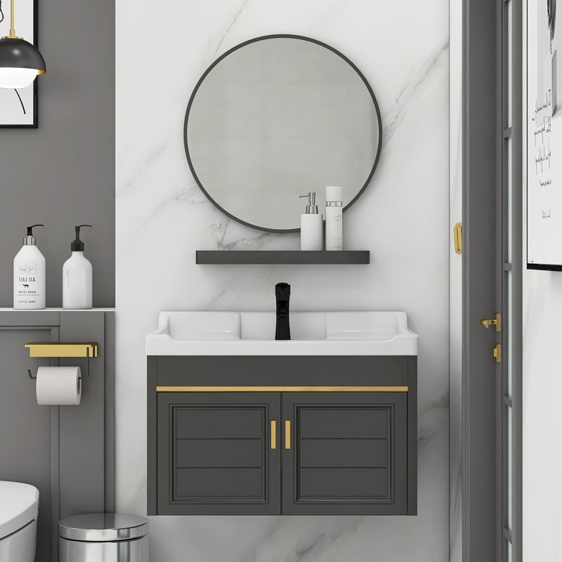 Modern Bathroom Vanity Cabinet Single Sink Space Saver Vanity