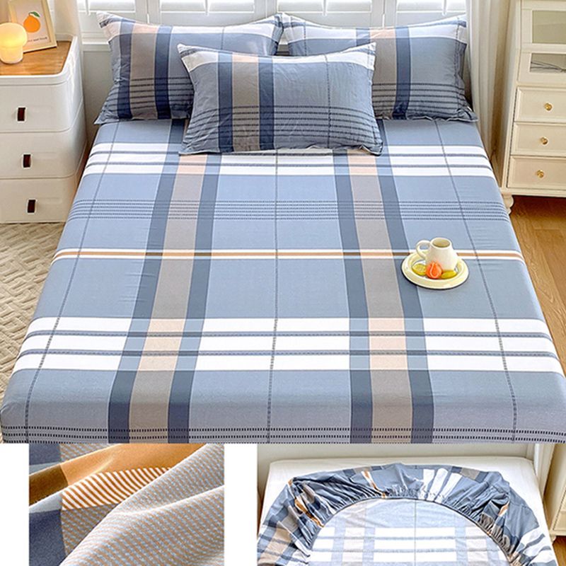 Cotton Fitted Sheet Single Piece Home Bedroom Simple Bed Sheet