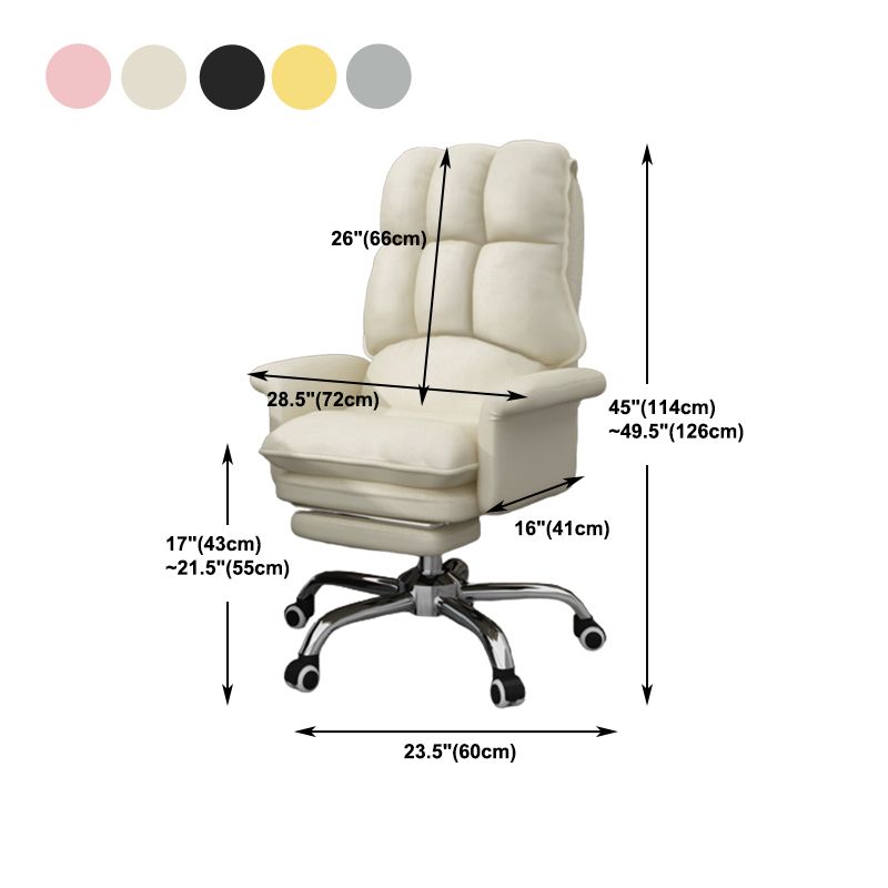 Executive Swivel Chair with Padded Arms Modern Computer Chair with Wheels