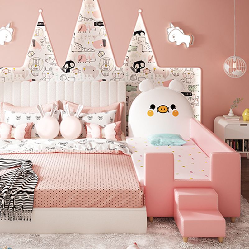 Pink Wood Crib Modern Mattress Included Nursery Bed with Storage