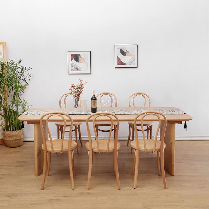 Modern Solid Wood Dining Table Set 1/2/5/7 Pieces Dining Set for Home Use