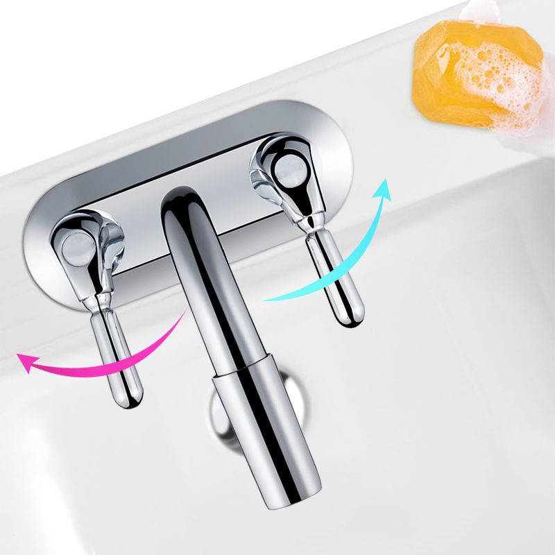 2 Handle Modern Vessel Sink Faucet Swivel Spout Bathroom Faucet