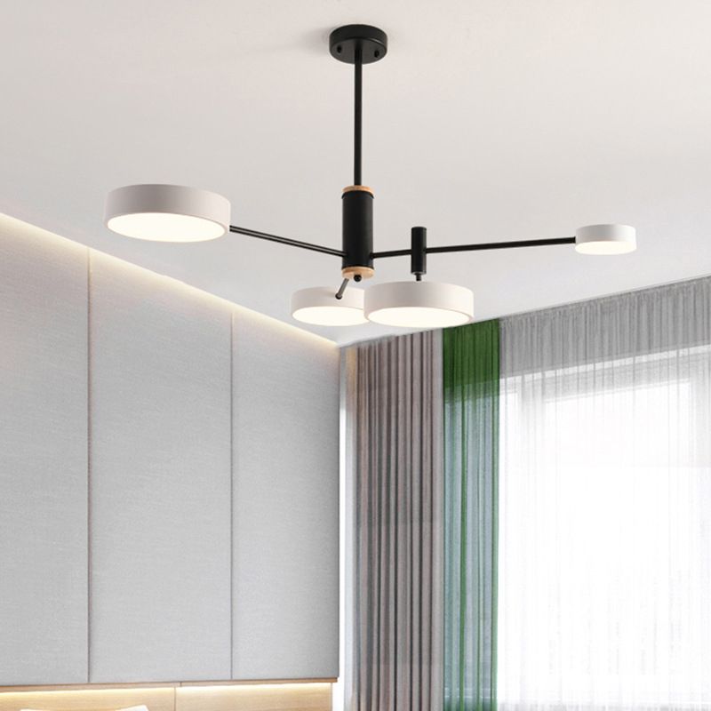 Metal Round Shape Flush Ceiling Light Modern Multi Lights Flush Mount Lighting Fixture