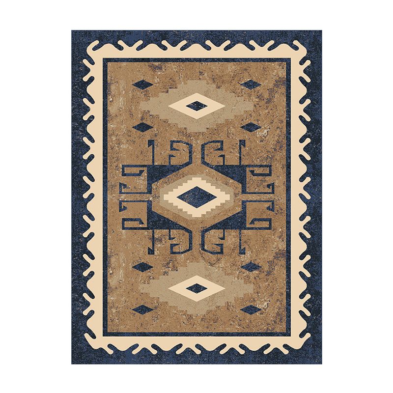 Traditional Americana Print Area Carpet Polyester Area Rug Anti-Slip Easy Care Rug for Home Decor