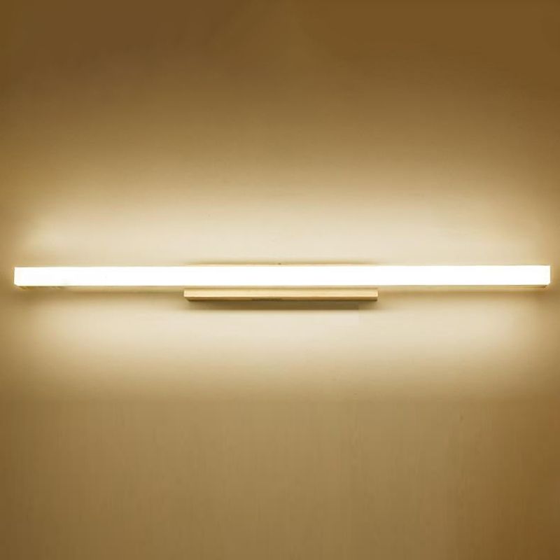 Modern Simple Makeup Mirror Light Wooden LED Mirror Lamp Fixture for Bathroom