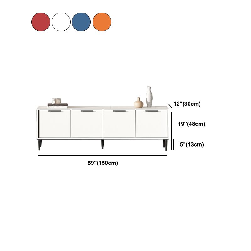 Engineered Wood TV Stand Scandinavian Enclosed Storage TV Cabinet