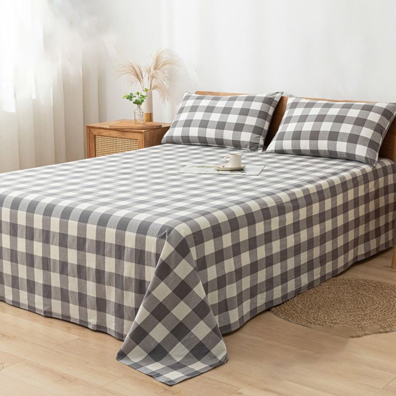 Cotton Breathable Sheet Set Soft Fade Resistant Bed Sheet Set