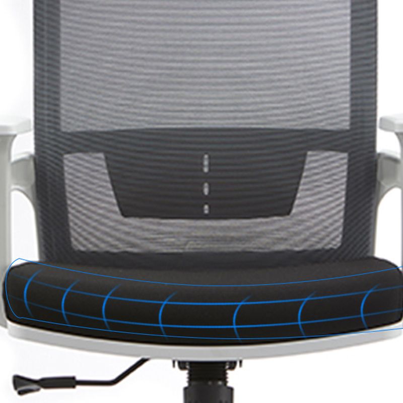 Modern Fixed Arms Office Chair Slide No Distressing Ergonomic Desk Chair