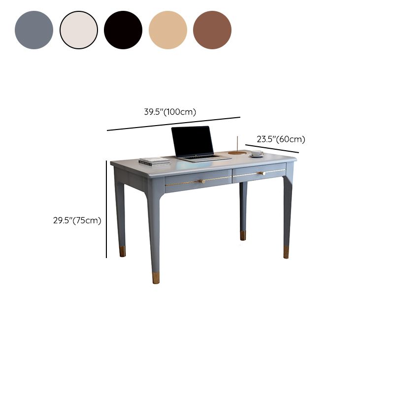 Modern Home Office Desk Parsons Base Wood Writing Desk , 29.5"H