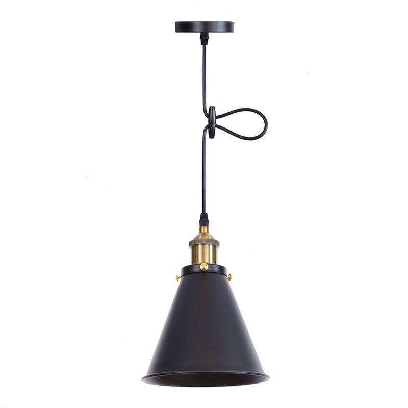 Flared Industrial Hanging Ceiling Light 1 Light Metal Pendant Lighting Fixtures