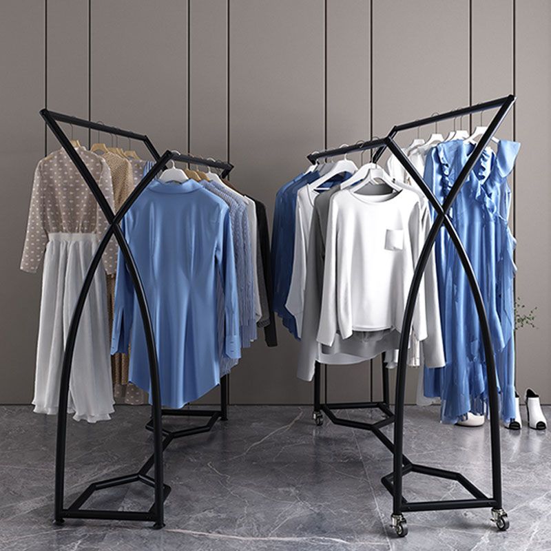 Modern Coat Rack Hanging Rail Free Standing Coat Hanger Living Room