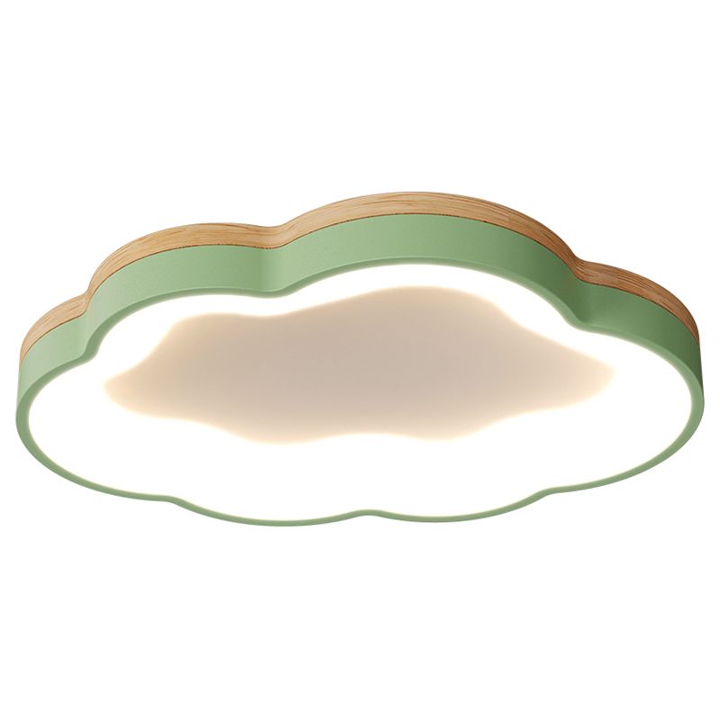 Macaron Style Ceiling Mount Light 1-Light Cloud Shape LED with Acrylic Shade for Bedroom