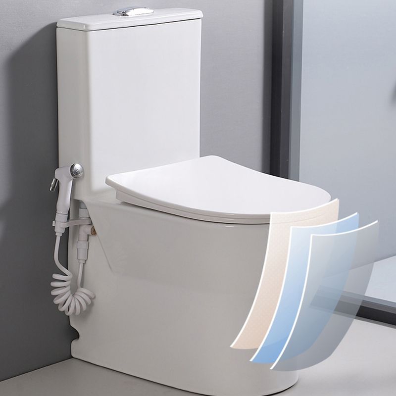 Contemporary Ceramic Flush Toilet Spray Gun Included Urine Toilet for Bathroom