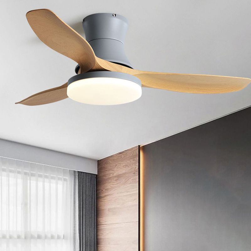 Modern 3-Blade Ceiling Fan Lighting with Acrylic for Dining Room