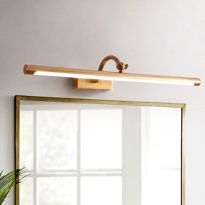 1-licht metalen lineaire wandverlichting Moderne stijl wandspiegel Mount Lamp-armatuur in messing