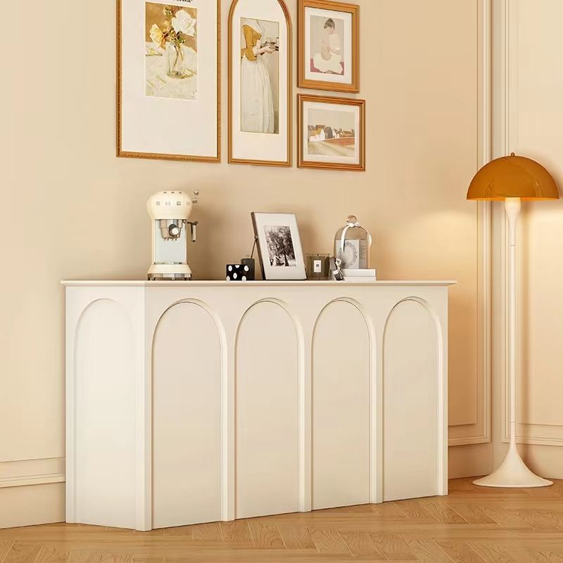 Modernism Wood Sideboard Table White Server Cabinets Included for Living Room