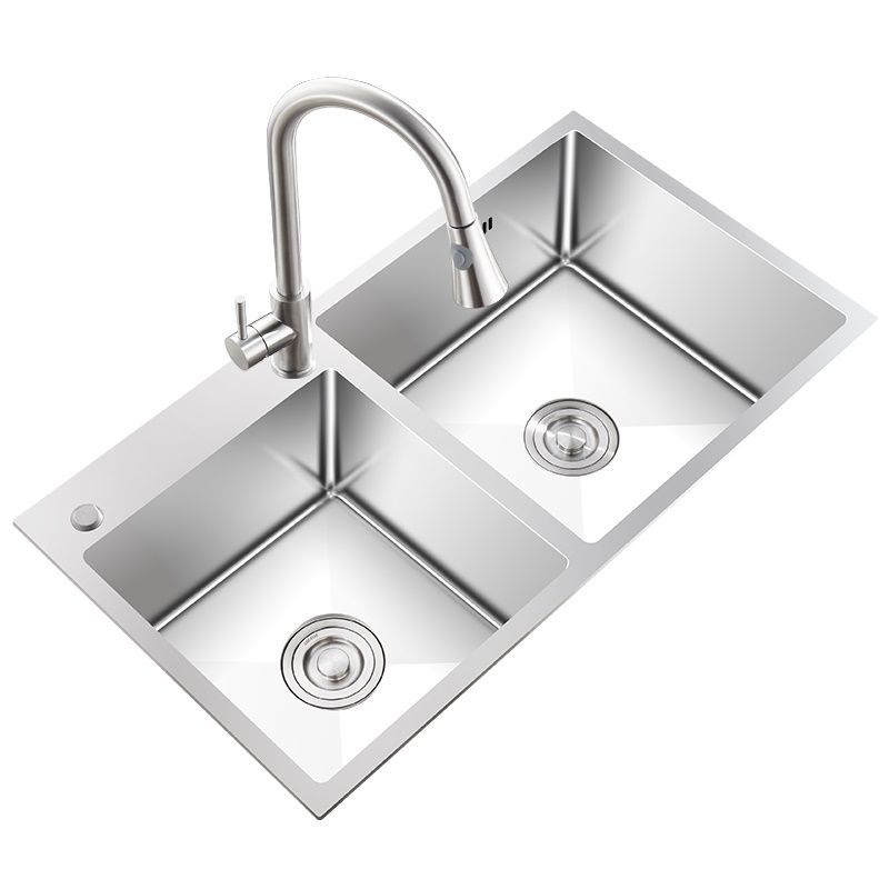 Contemporary Style Kitchen Sink Noise-cancelling Design Stainless Steel Kitchen Sink