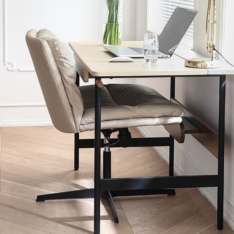 Modern No Arm Desk Chair Height-adjustable Conference Chair for Office