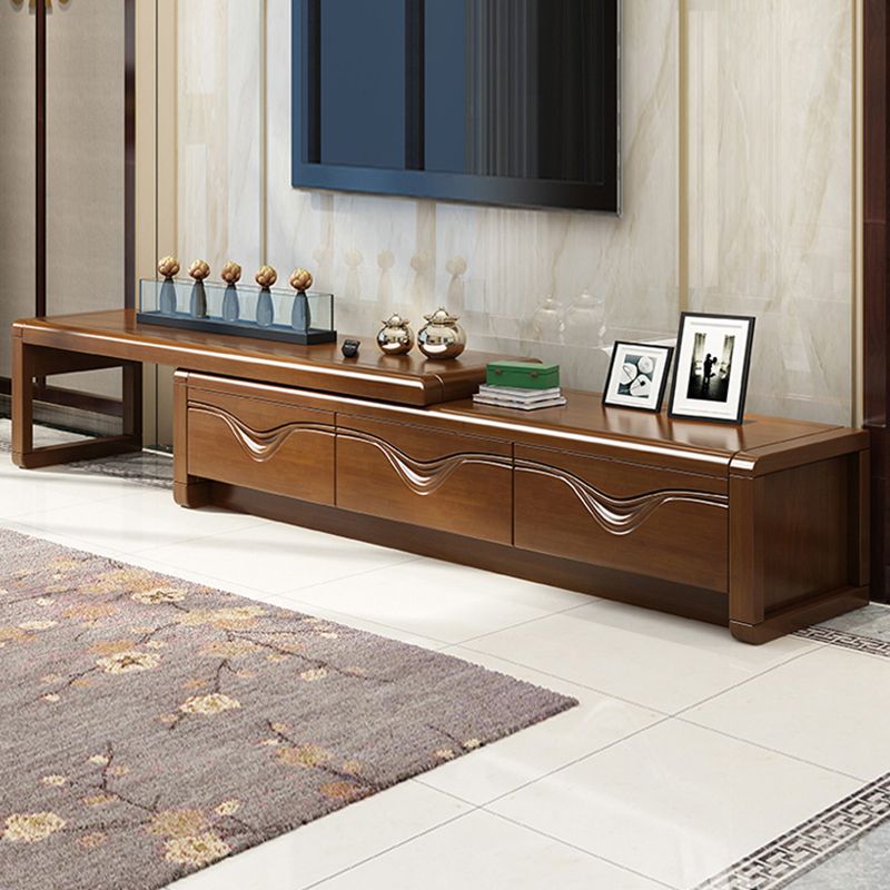 Traditional TV Console Enclosed Storage TV Stand Console with Drawers