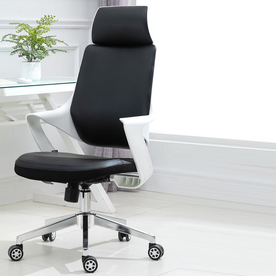 Contemporary Office Chair Fixed Arms Adjustable Seat Height Managers Chair