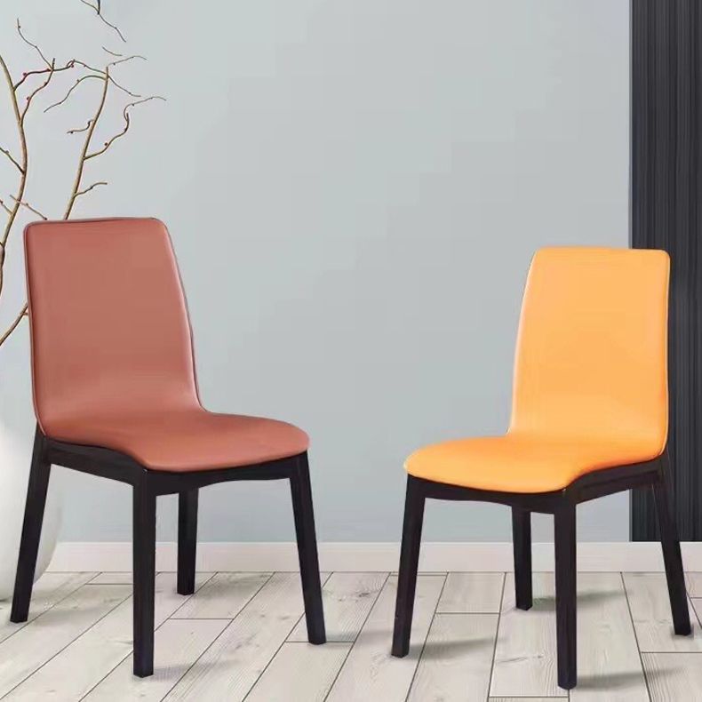 Contemporary Modern Wood Indoor-Outdoor Side Chair Parsons Chair