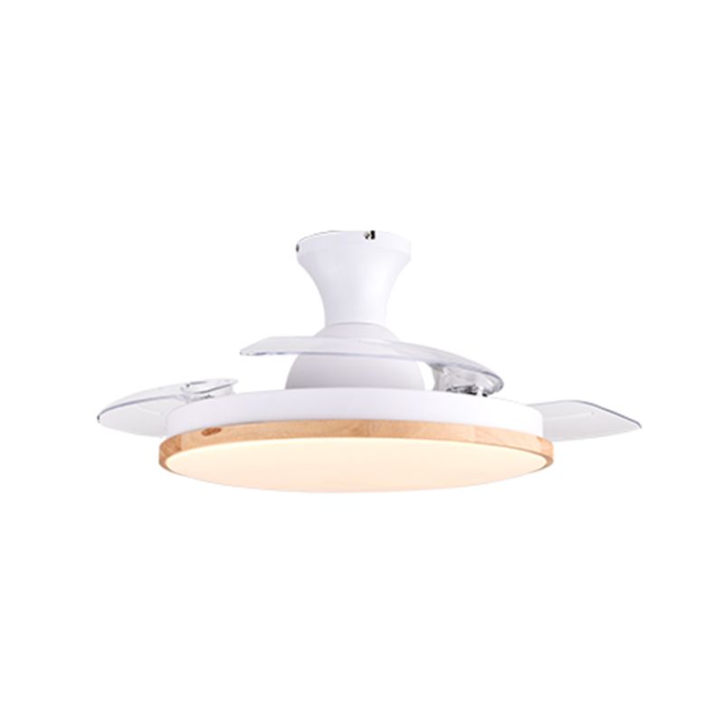 Metal Round Shape Ceiling Fans Light Modern Style 1-Light Ceiling Fan Light