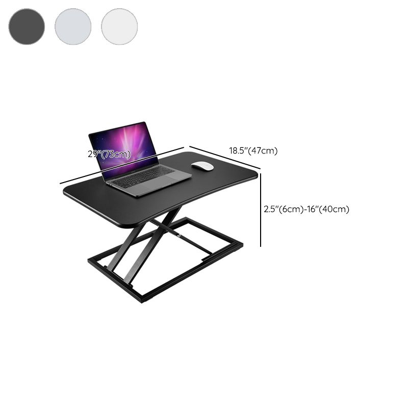 Rectangular Shaped Office Standing Desk Metal Folding in Black/White/Grey