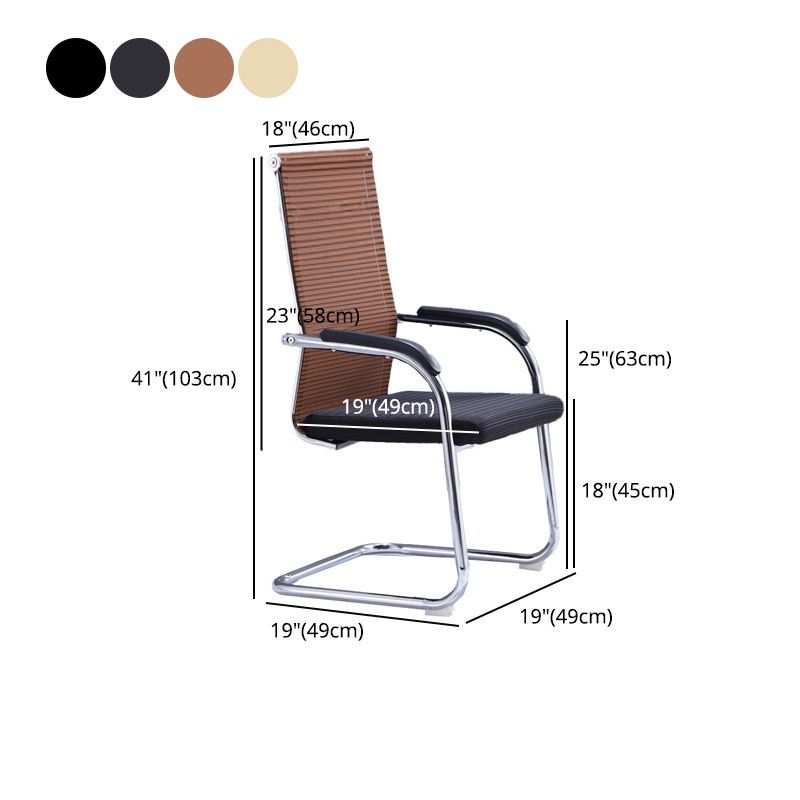 Silver Metal Modern Chair Mid-Back and High Back Breathable AirGrid Conference Chair