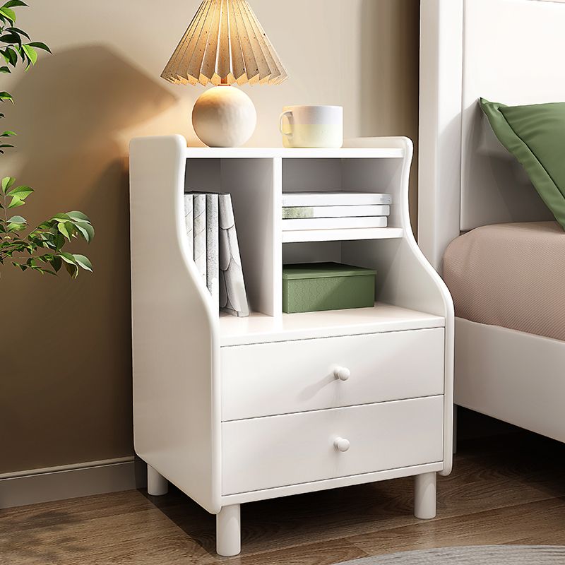 Nordic Solid Wood Nightstands Kid Bedside Table with Drawers