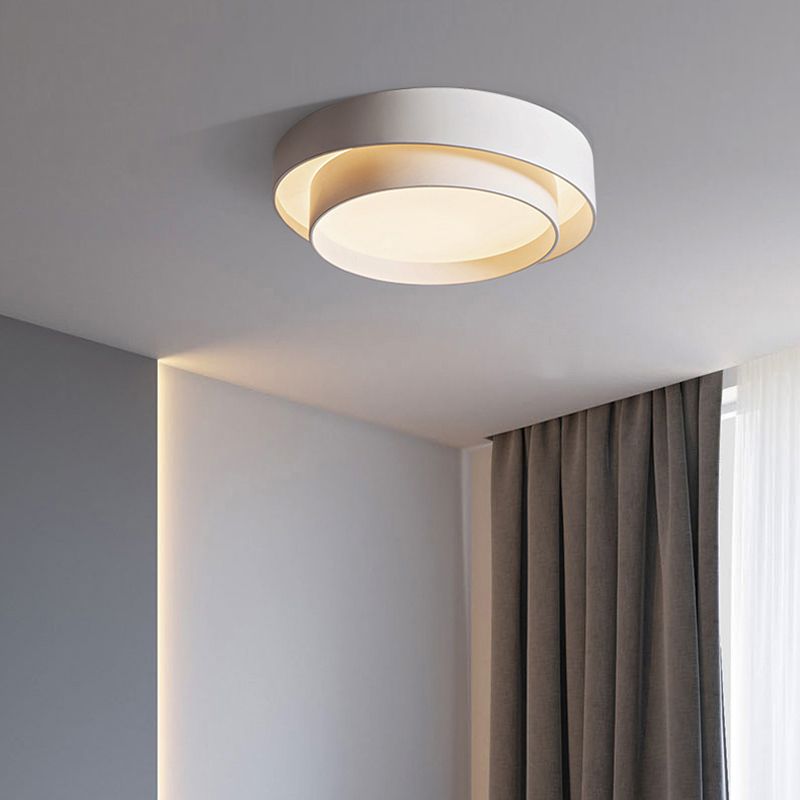 Modern Metal Flush Mount Lamp Acrylic Shade Flush Mount Ceiling Fixture for Bedroom