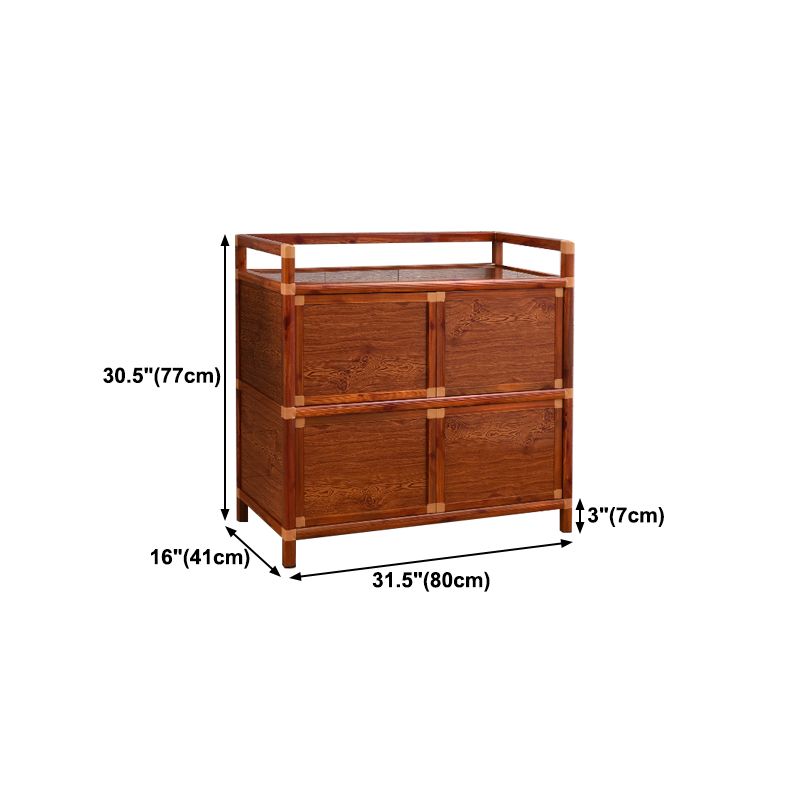 Modern Style Sideboard Brown Metal Sideboard for Living Room