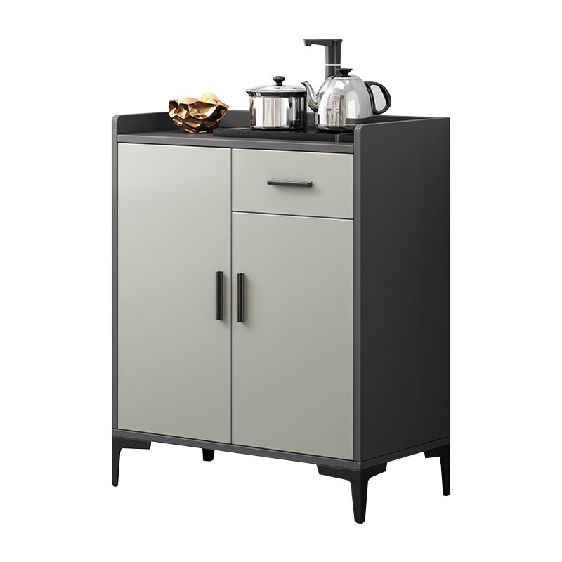 Modern Style Dining Server Gray Colour Engineered Wood Server with 1 Drawer